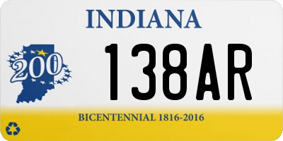 IN license plate 138AR