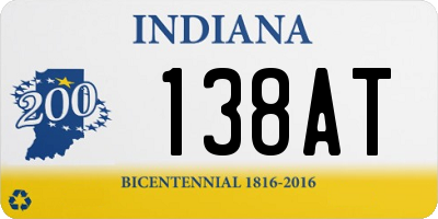 IN license plate 138AT