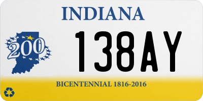 IN license plate 138AY