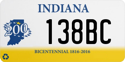 IN license plate 138BC