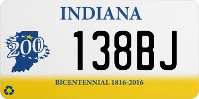 IN license plate 138BJ
