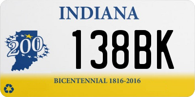 IN license plate 138BK