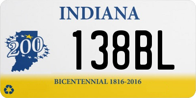 IN license plate 138BL