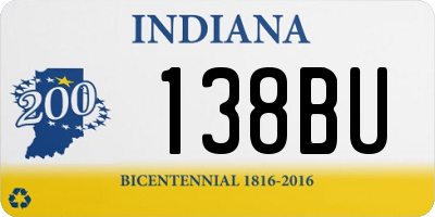 IN license plate 138BU