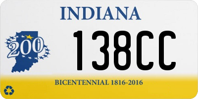 IN license plate 138CC