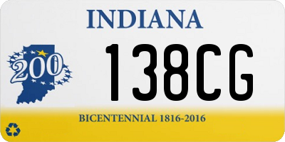 IN license plate 138CG