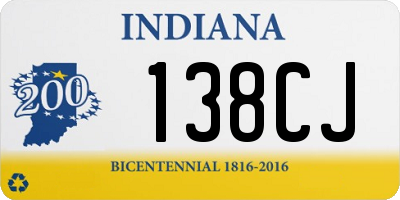 IN license plate 138CJ