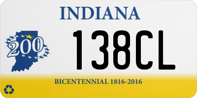 IN license plate 138CL