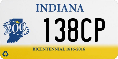 IN license plate 138CP