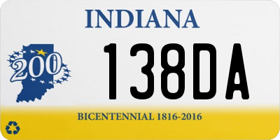 IN license plate 138DA