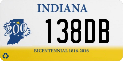 IN license plate 138DB