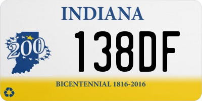 IN license plate 138DF