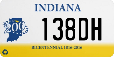 IN license plate 138DH