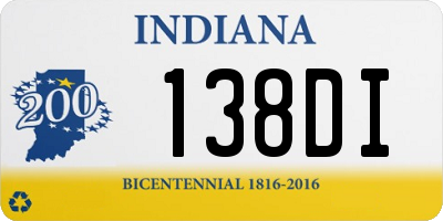 IN license plate 138DI