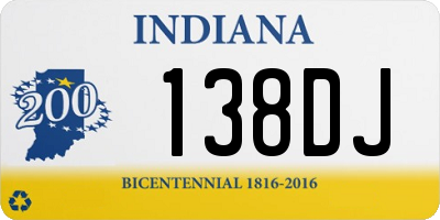 IN license plate 138DJ