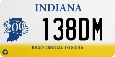 IN license plate 138DM