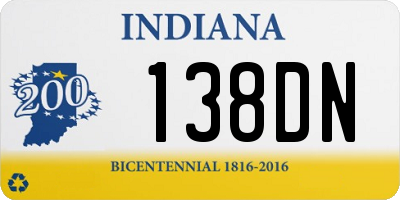 IN license plate 138DN