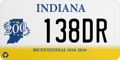 IN license plate 138DR