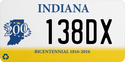 IN license plate 138DX