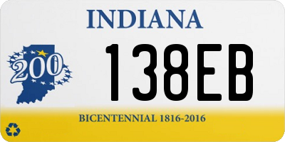 IN license plate 138EB