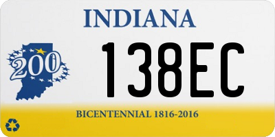 IN license plate 138EC