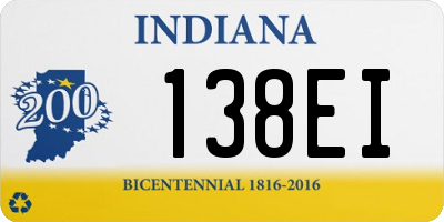 IN license plate 138EI