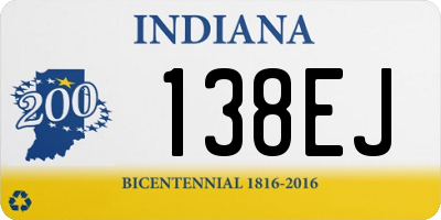 IN license plate 138EJ