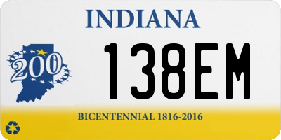 IN license plate 138EM