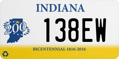 IN license plate 138EW