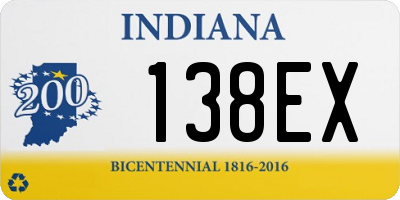 IN license plate 138EX