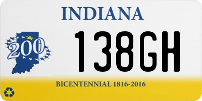 IN license plate 138GH