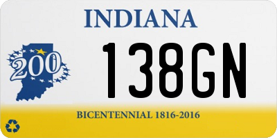 IN license plate 138GN