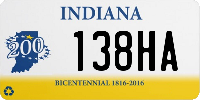 IN license plate 138HA