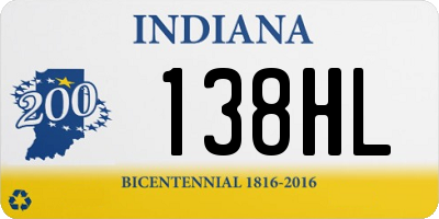 IN license plate 138HL