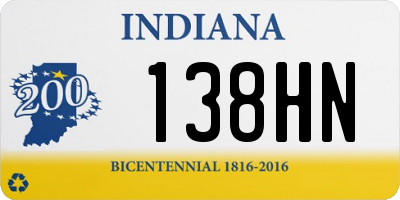 IN license plate 138HN