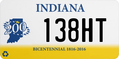 IN license plate 138HT
