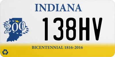 IN license plate 138HV