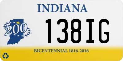 IN license plate 138IG
