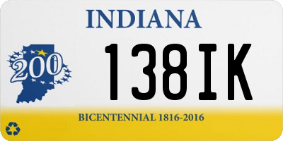 IN license plate 138IK
