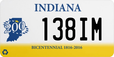 IN license plate 138IM