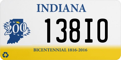 IN license plate 138IO