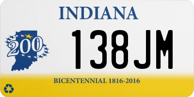 IN license plate 138JM