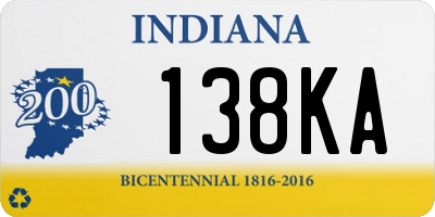 IN license plate 138KA
