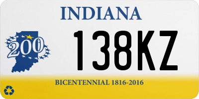 IN license plate 138KZ