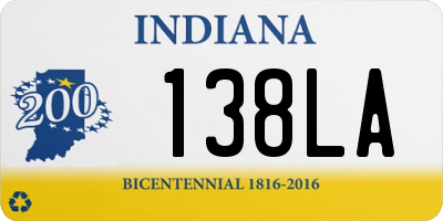 IN license plate 138LA