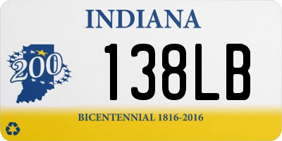 IN license plate 138LB