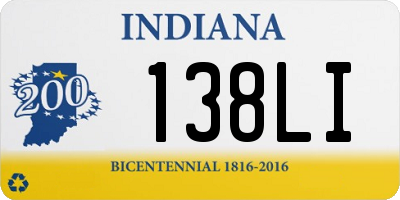 IN license plate 138LI