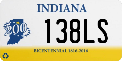 IN license plate 138LS