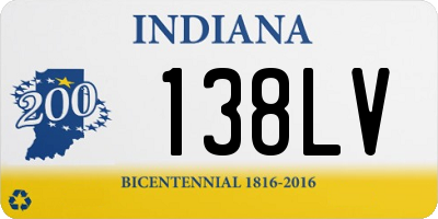 IN license plate 138LV