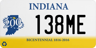 IN license plate 138ME